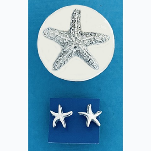 Starfish Tiny Box w/stud Earrings