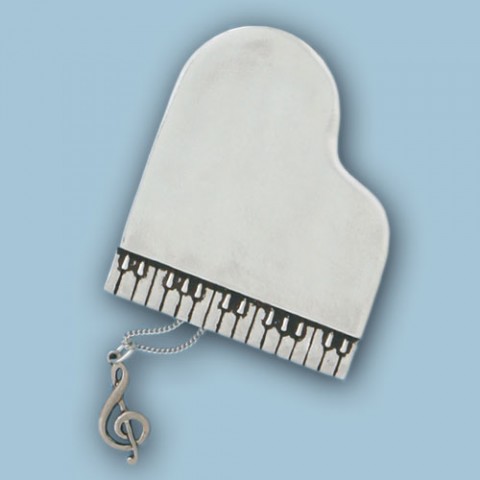 Piano Wish Box w/Treble Clef Necklace