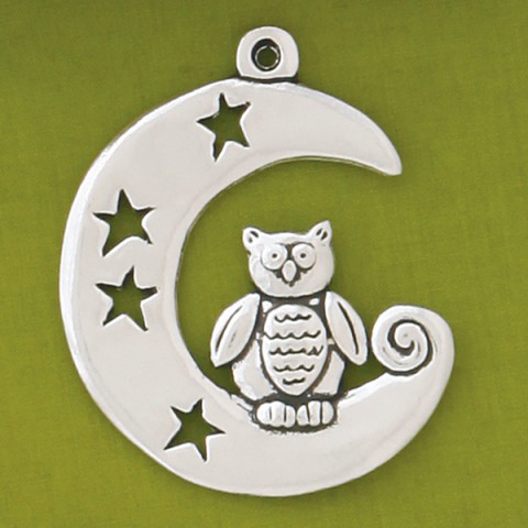 Owl in Moon Holiday Ornament (Boxed)