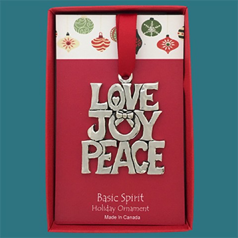 Love, Joy, Peace Ornament (Boxed)
