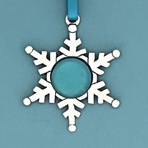 Snowflake Seaglass Ornament  (Boxed)