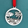 Beach w/Umbrella Ornament (Boxed)