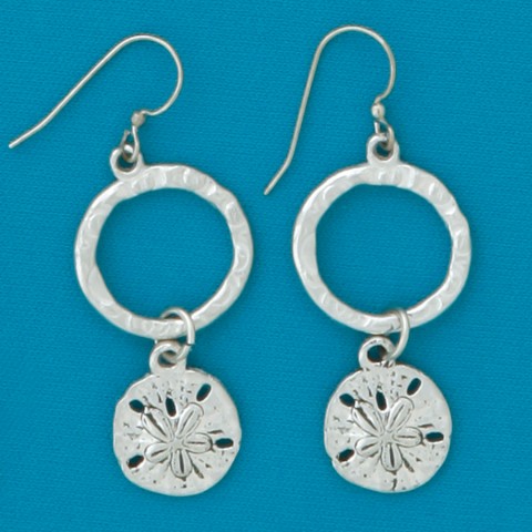 Sanddollar Hoop Earrings     