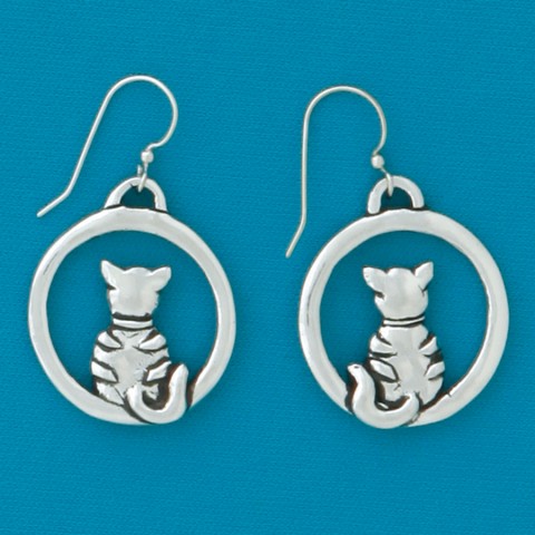 Cat Hoop Earrings    