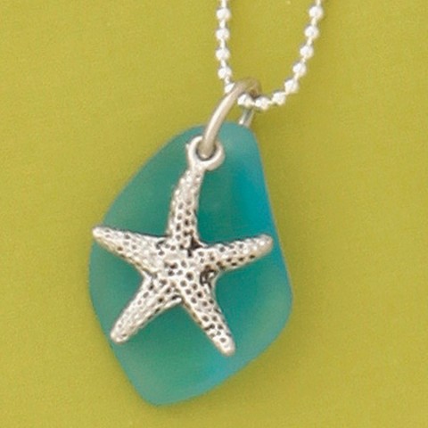 Starfish Seaglass Necklace