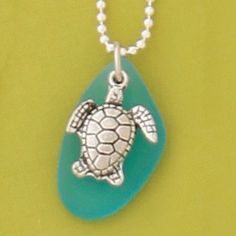 Turtle Seaglass Necklace