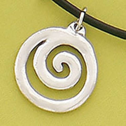  Swirled Leather Cord Necklace