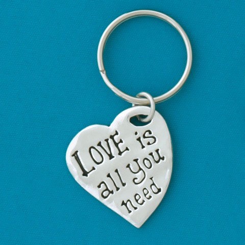 Love is All  Quote Keychain
