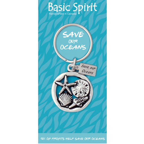 Seashells Save Our Oceans Contribution Keychain