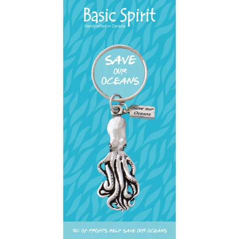 Octopus Save Our Oceans Contribution Keychain