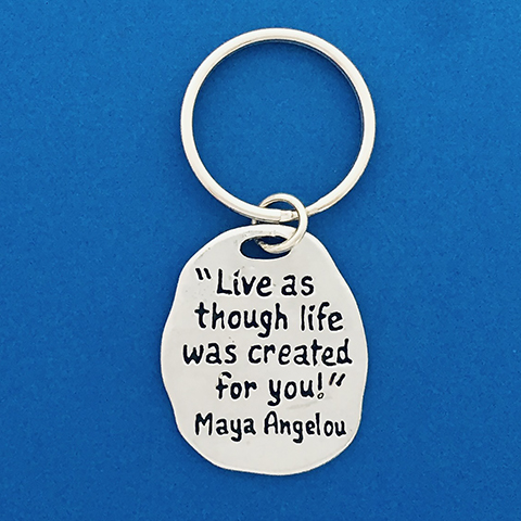 Created for you Quote keychain