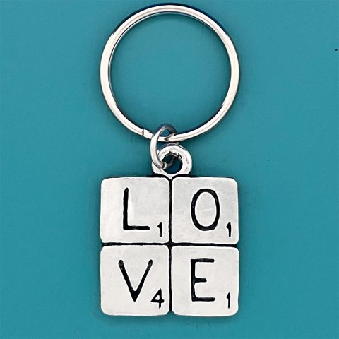 Scrabble LOVE Keychain