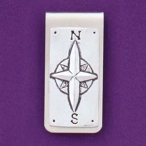 Compass Money Clip