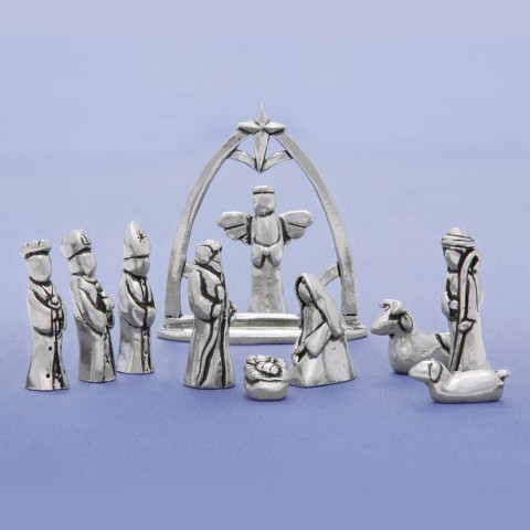 Small Nativity w/Créche (11pc)