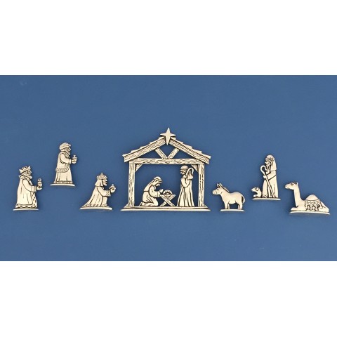 Standing Nativity   (7 pc.)  (BOXED)