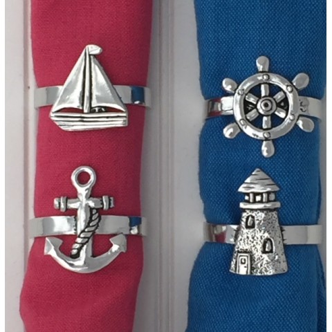 Nautical Napkin Ring Set