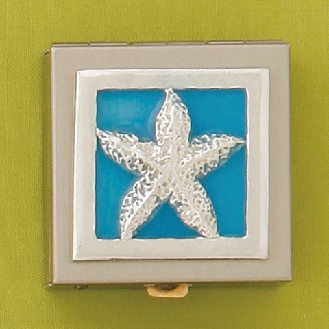 Starfish Pewter Resin Pill Box