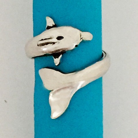 Dolphin Wrap Adjustable Ring