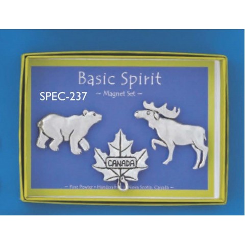 Moose, Bear, & Canada Maple Leaf Med. Magnet Set