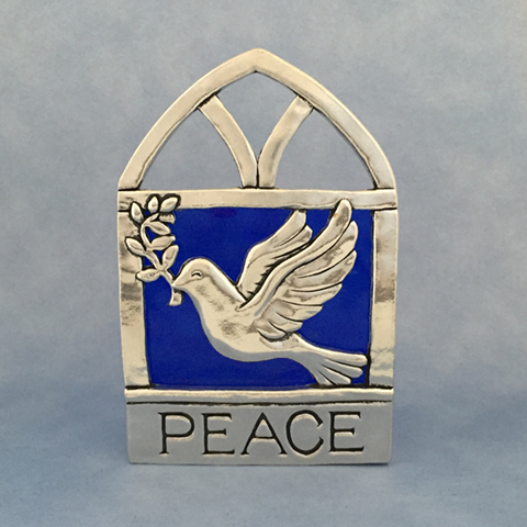 Dove w/Stained Glass Tealight Holder