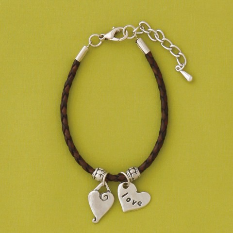 Heart/Love Braided Bracelet
