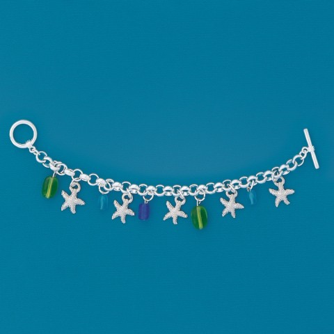Starfish w/ Beads Multi Charm Bracelet