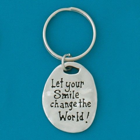 Let our Smile  Quote Keychain