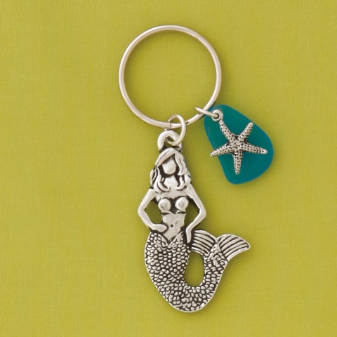 Mermaid Seaglass Keychain